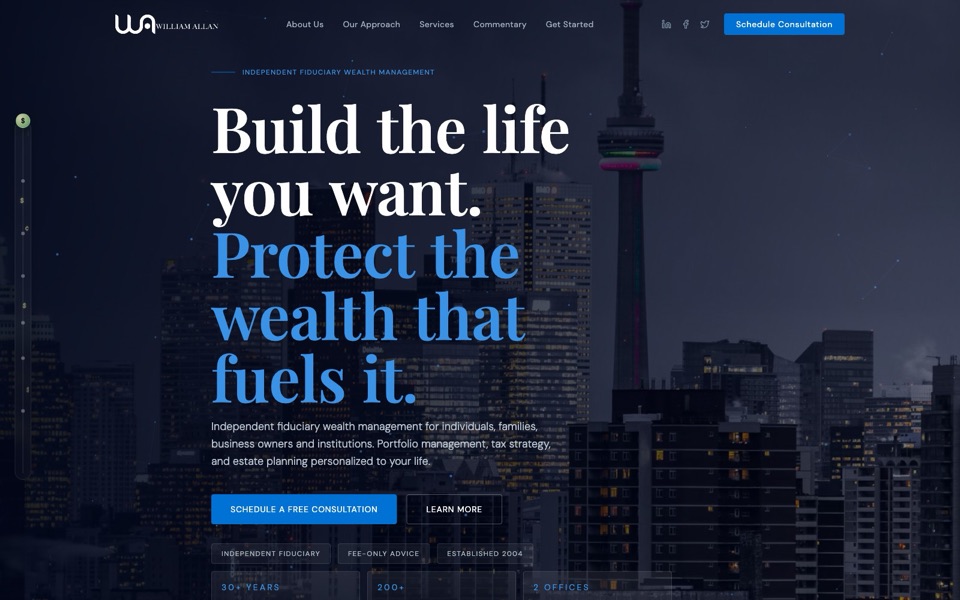 William Allan Wealth website